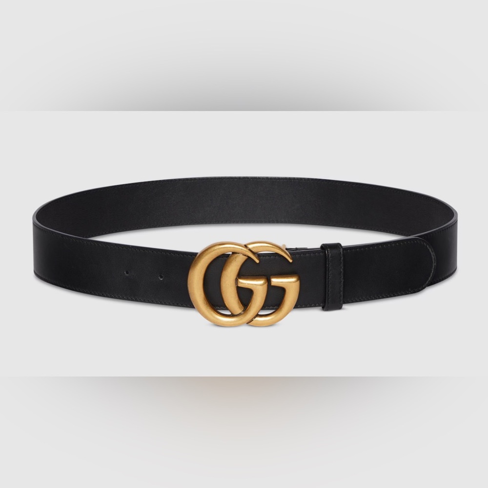 Gucci Women’s Designer GG Marmont Wide Belt in Black